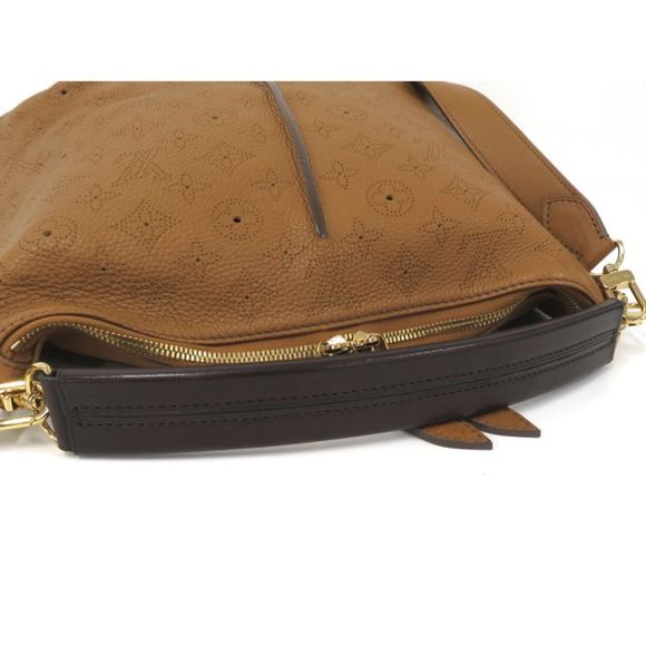 Louis Vuitton Selene PM 2 Way Handbag Monogram Mahina Leather Caramel Brown - Picture 6 of 10
